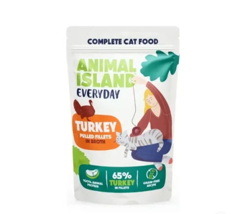 Animal Island 40x85g saszetki - Indyk fileciki w rosole