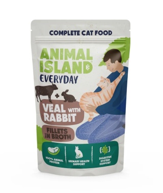 Animal Island Saszetki Indyk i tuńczyk oraz Cielęcina i Królik 4x85g