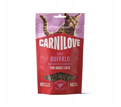 CARNILOVE CAT Snack- Bawół z jagodami 50g