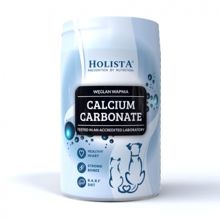 HOLISTA Węglan wapnia 250g - wsparcie kości, serca i dodatek w diecie BARF dla kota