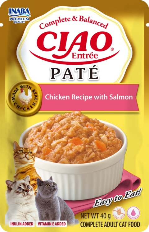 INABA Ciao Entrée Paté - Kremowa Zupa dla kotów kurczak i tuńczyk 40g