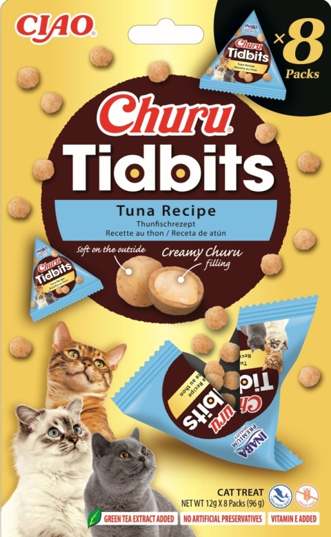 Inaba Churu TIDBITS TUNA 3x12g - przysmak dla kota z tuńczykiem