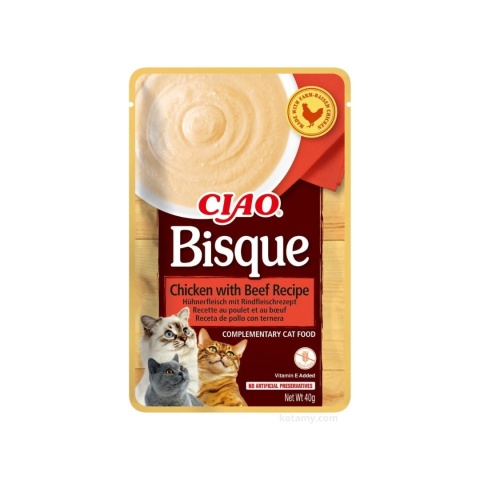 Inaba Ciao Bisque Box Mix smaków 10 sztuk- zupka potrawka w sosie dla kota g
