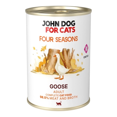 John Dog for Cats Monobiałkowa karma mokra dla kota Gęś Four Seasons