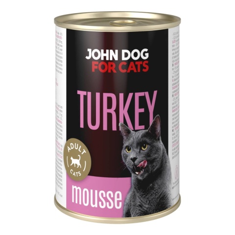 Karma mokra John Dog for Cats mus indyk 400g
