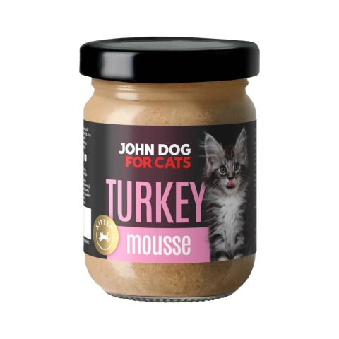 Karma mokra Kitten pełnoporcjowa dla kociąt John Dog for Cats MUS 100g - indyk