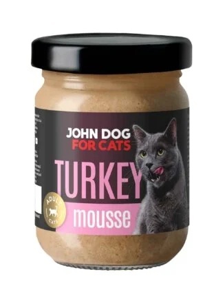 Karma mokra pełnoporcjowa dla kotów John Dog for Cats MUS 100g - indyk