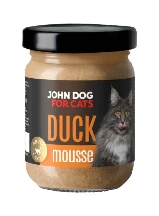 Karma mokra pełnoporcjowa dla kotów John Dog for Cats mus 100g - kaczka