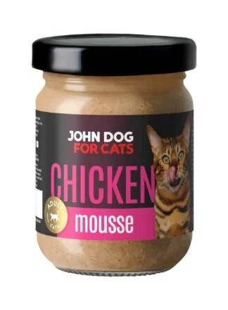 Karma mokra pełnoporcjowa dla kotów John Dog for Cats MUS 100g - kurczak