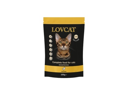 Lovcat Kompletna karma dla kota kurczak, saszetka 100g