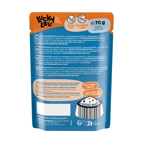Lucky Lou Extrafood Makrela i dorada w bulionie saszetka 70g