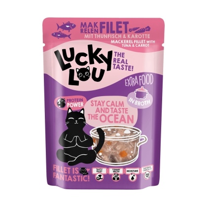 Lucky Lou Extrafood Makrela i tuńczyk w bulionie saszetka 70g