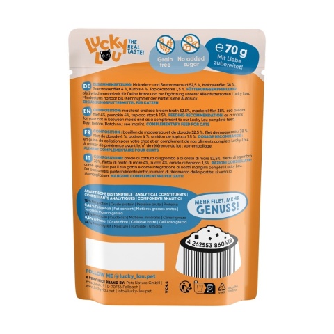Lucky Lou Extrafood Makrela i dorada w galaretce saszetka 70g