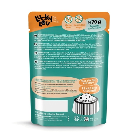 Lucky Lou Extrafood kurczak i wątróbka z kurczaka w bulionie 70g