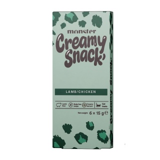 Monster Cat Creamy Snack - Kremowa przekąska z jagnięciną i kurczakiem 6x15g