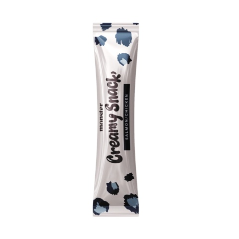 Monster Cat Creamy Snack - Kremowa przekąska z łososiem i kurczakiem 6x15g