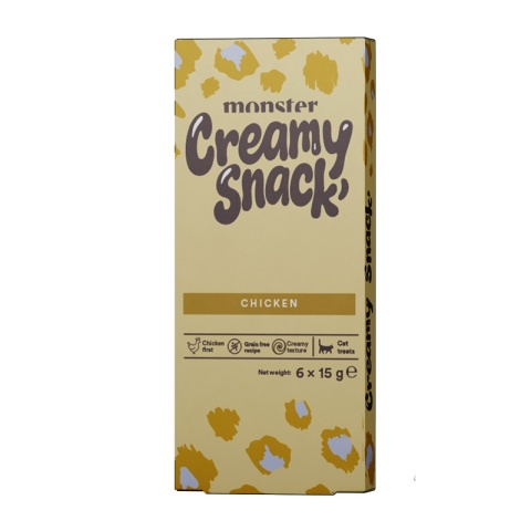 Monster Cat Creamy Snack - Kremowa przekąska z kurczakiem 6x15g