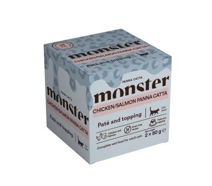Monster Cat Panna Catta Chicken and Salmon - karma premium z Kurczakiem i Łososiem 2x 80g