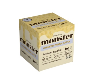 Monster Cat Panna Catta Chicken - monoproteinowa, karma premium z Kurczakiem 2x 80g