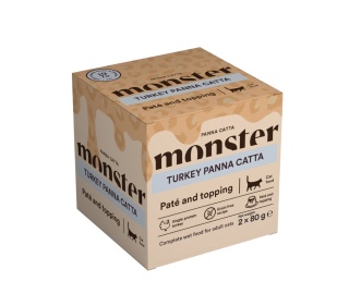 Monster Cat Panna Catta Turkey - monoproteinowa, karma premium z Indyka 2x 80g