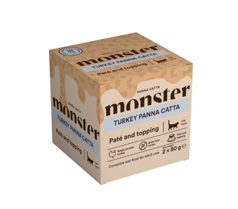 Monster Cat Panna Catta Turkey - monoproteinowa, karma premium z Indyka 2x 80g