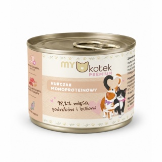 Mykotek Premium Kurczak, karma monoproteinowa 185g