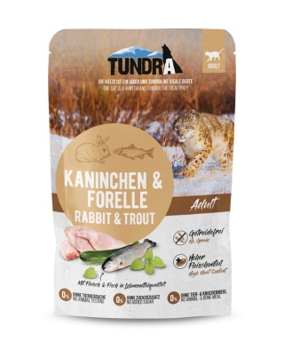TUNDRA Dziki królik i pstrąg- saszetka 85g karma dla kota