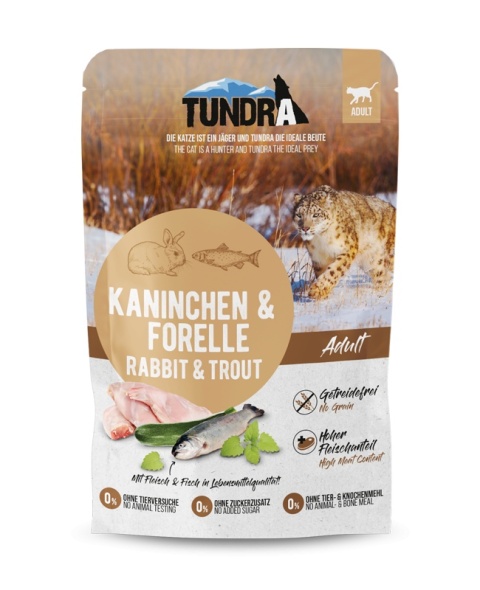 TUNDRA Dziki królik i pstrąg- saszetka 85g karma dla kota