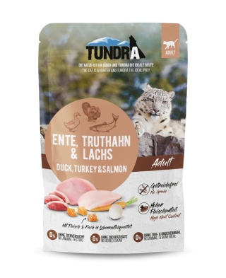 TUNDRA Kaczka, indyk i łosoś - saszetka 85 g dla kota
