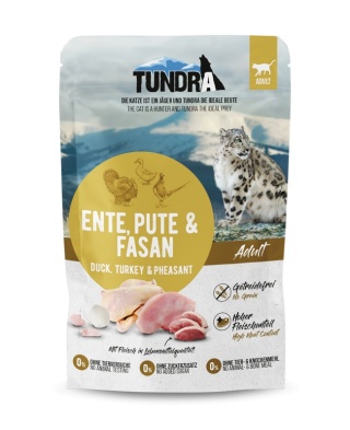 TUNDRA Kaczka, indyk i bażant 85g - saszetka karma dla kota