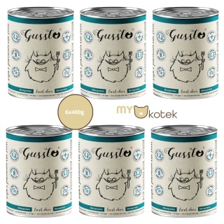 Zestaw GUSSTO Świeży Jeleń, karma premium Monoproteinowa 6x400g