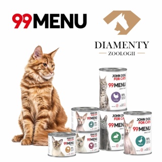 Zestaw Karma mokra 99 MENU John Dog for Cats 6x400g Cielęcina