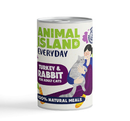 Animal Island Karma mokra dla kota z królikiem i indykiem 400g