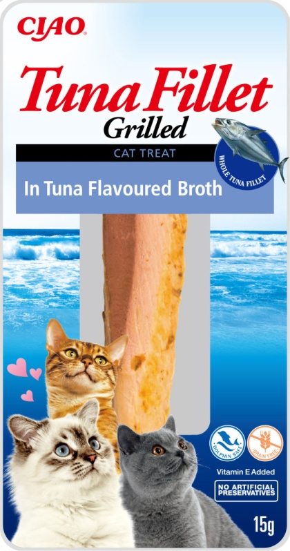 INABA CIAO Grillowany filet z tuńczyka w bulionie z tuńczyka 15g - przysmak dla kota