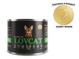 Lovcat Kompletna karma dla kota Indyk z Kaczką, 200g