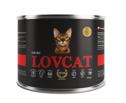 Lovcat Kompletna karma dla kota Wołowina, 200g