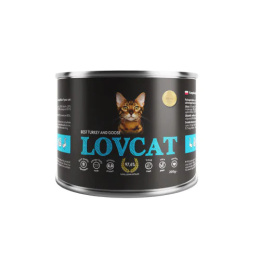 Lovcat Kompletna karma dla kota indyk z gęsią, 200g