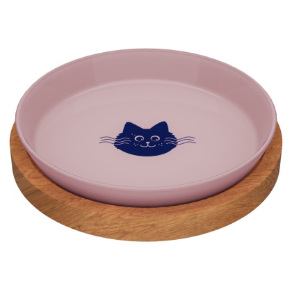Talerzyk dla Kota z podstawką Cashmere Pink, średnica 18 cm, Animal Island