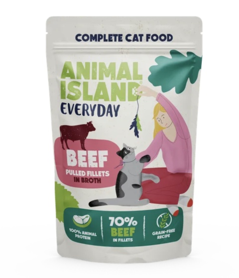 Świąteczna Edycja Limitowana Animal Island 48x85g + 2 GRATIS saszetki MIX Wołowina Kurczak Indyk i Biała ryba