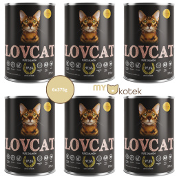 Lovcat Zestaw Monoprotinowy Łosoś, puszki 6x375g