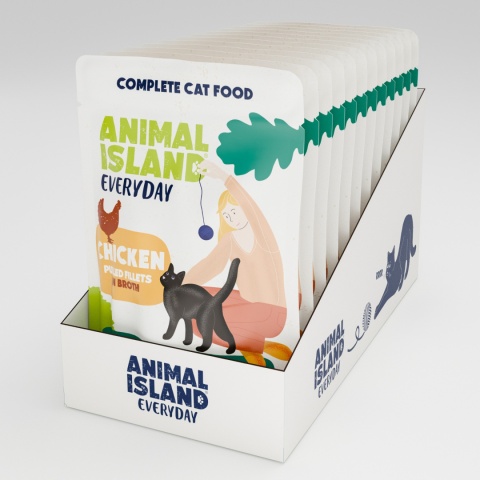 Świąteczna Edycja Limitowana Animal Island 48x85g + 2 GRATIS saszetki MIX Wołowina Kurczak Indyk i Biała ryba