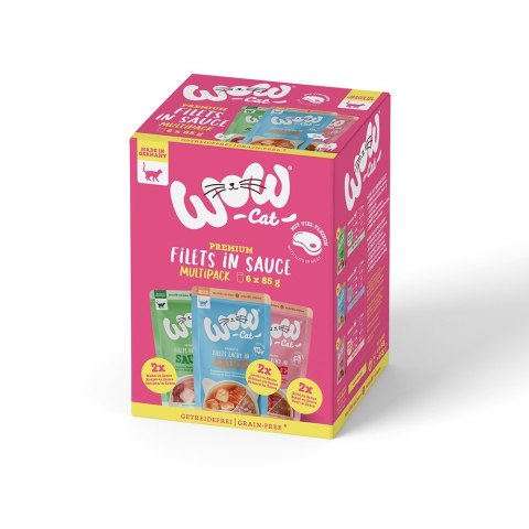 WOW CAT Multipack - filety w sosie (6 saszetek x 85g)