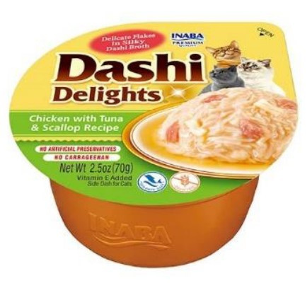 INABA CAT Dashi Delights Kurczak Tuńczyk i Przegrzebek 70 g