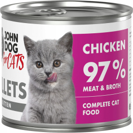 John Dog For Cats Filety Kurczak Dla Kociąt Mokra Pełnoporcjowa 140g