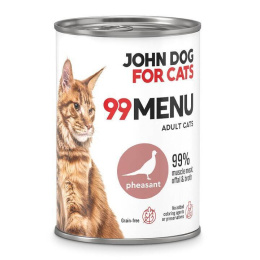 Karma mokra 99 MENU John Dog for Cats bażant 400g