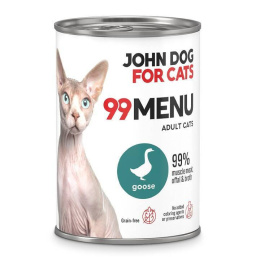 Karma mokra 99 MENU John Dog for Cats gęś 400g