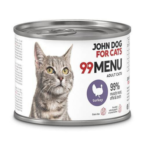 Karma mokra 99 MENU John Dog for Cats gęś 200g