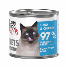 John Dog for Cats Filety Tuńczyk i kurczak karma dla kota pełnoporcjowa 140g