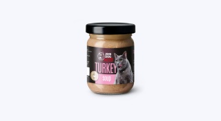 Karma mokra pełnoporcjowa dla kotów John Dog for Cats ZUPA 100g - indyk