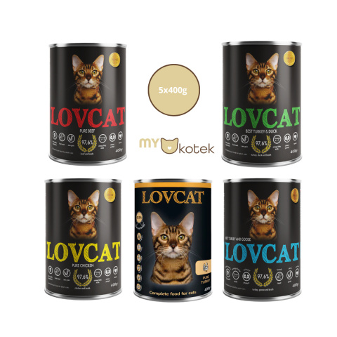 Lovcat Zestaw 5 smaków, puszki 5x400g